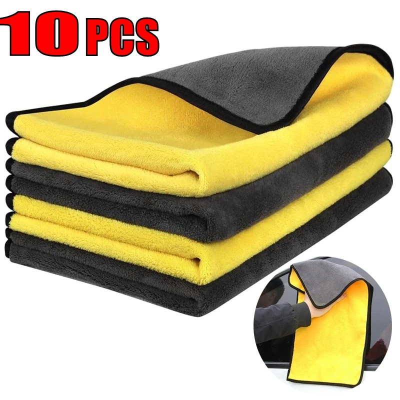 Set 10 Khăn Vi Sợi 30x30cm Dùng Để Lau Chùi Ô Tô Đa Năng Tiện Dụng