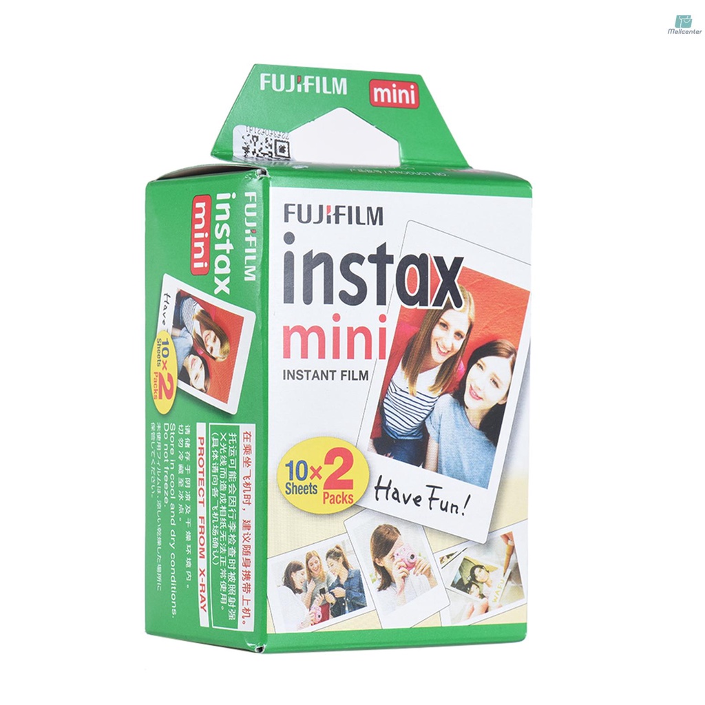 Fujifilm Instax Mini 20 Sheets White Film Photo Paper Snapshot Album Instant Print for Fujifilm Instax Mini 7s/8/25/70/90/9/11