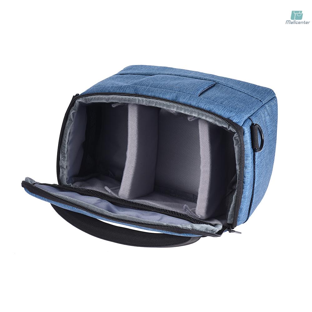 Andoer Cuboid-shaped DSLR Camera Shoulder Bag Portable Fashion Polyester Camera Case for 1 Camera 2 Lenses and Small Accessories for    FujiFilm Olympus Panasonic
