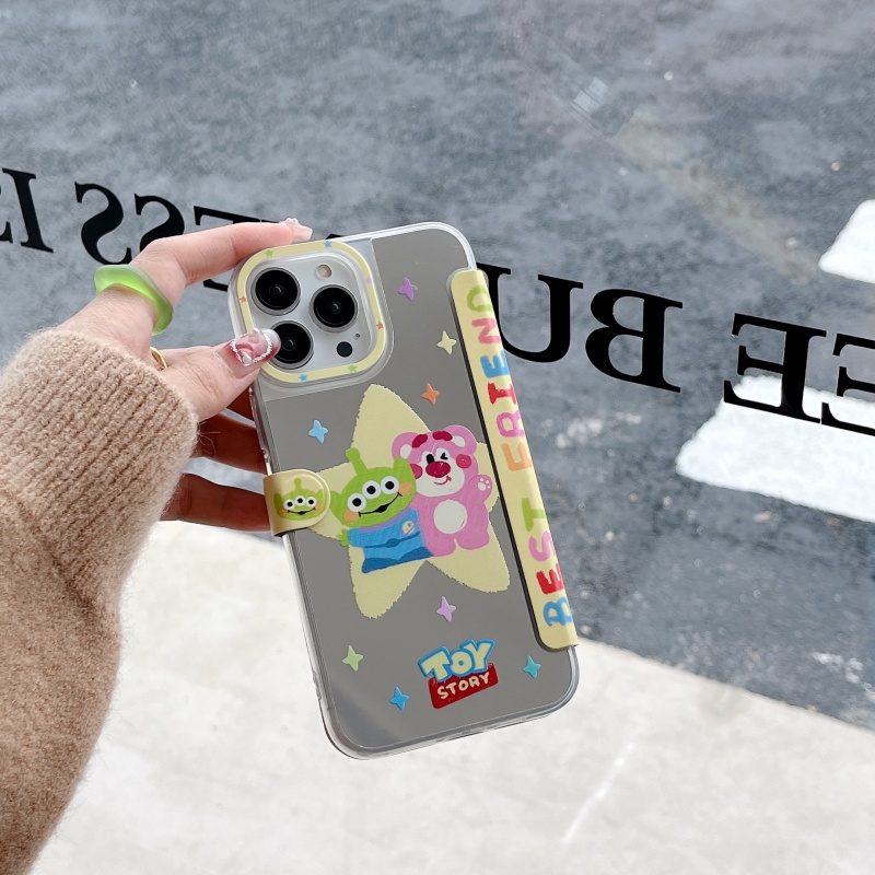 Ốp Điện Thoại Nắp Lật Mặt Gương Hoạt Hình Cho iPhone 14 13 12 11 Pro Max 14 Plus