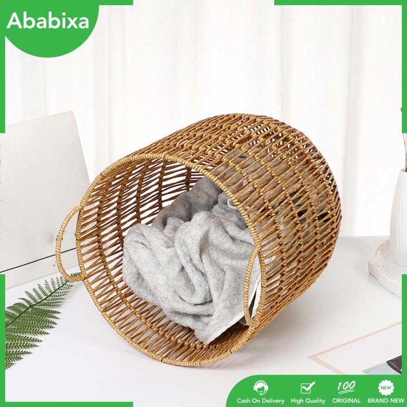 [Ababixa] Giỏ Mây Giả Đựng Đồ Chơi / Quần Áo Giặt Ủi Thủ Công Cho Phòng Khách / Phòng Ngủ