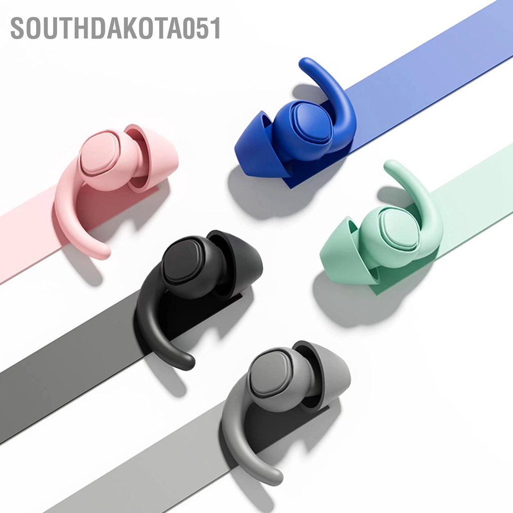 Southdakota051 Nút Tai Silicon Mềm Bơi Chống Nước Giảm Tiếng Ồn Cho Giấc Ngủ Ký Túc Xá Bảo Vệ Thính Giác 7th Thế Hệ