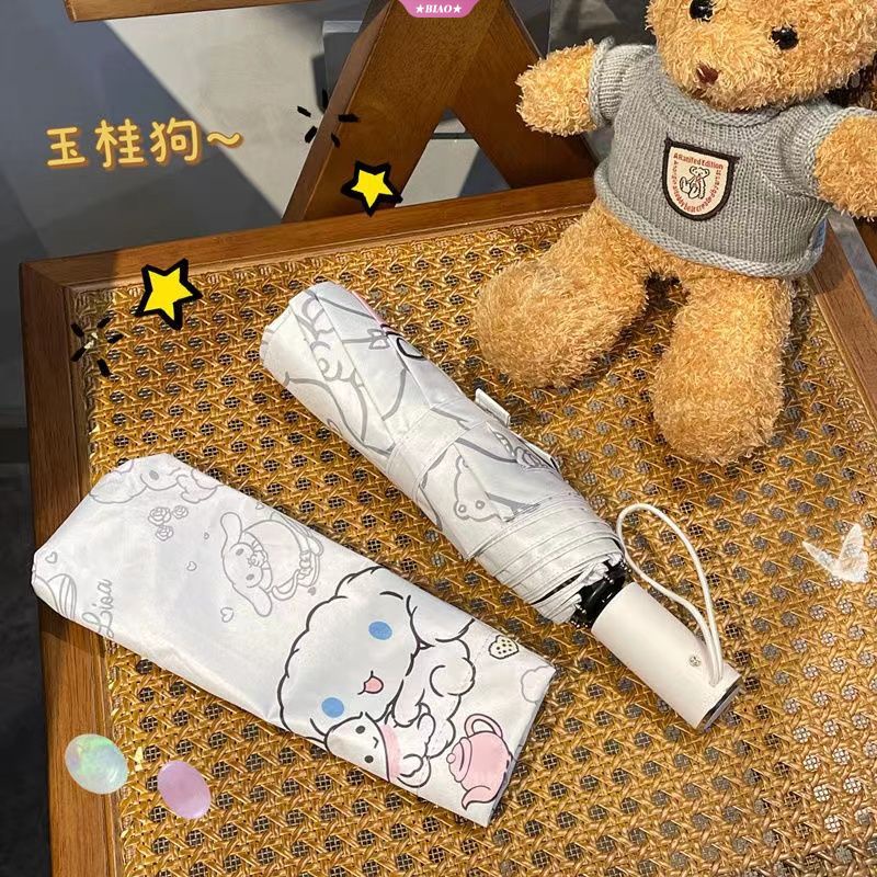 SANRIO Dù Gấp Tự Động Chống Mưa Nắng Tia UV Họa Tiết Hoạt Hình Cinnamoroll Đáng Yêu