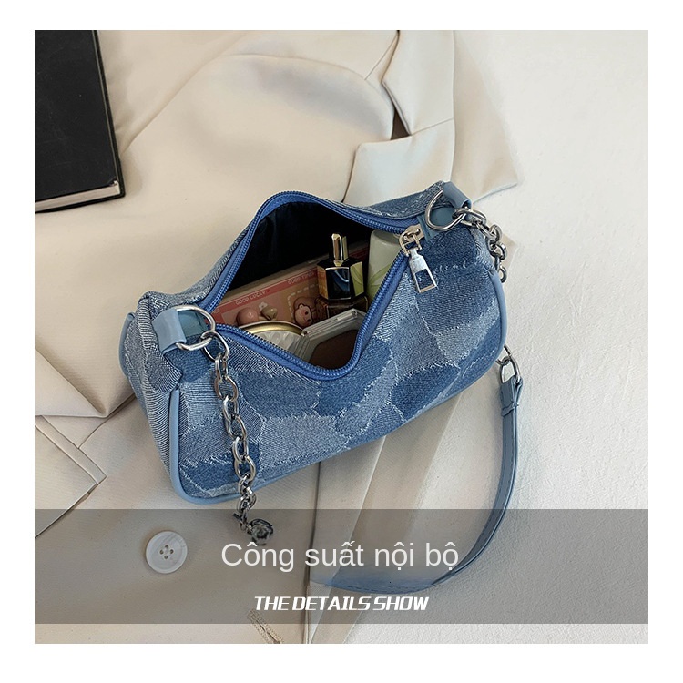 Túi Xách Denim Đeo Dưới Cánh Tay Thời Trang Cho Nữ