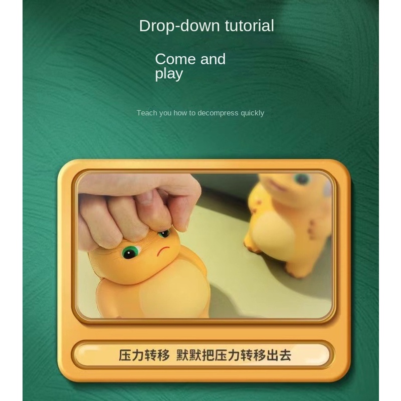 Đồ Chơi Nắn Bóp Đàn Hồi Giảm Stress Hình Chú Rồng Hoạt Hình