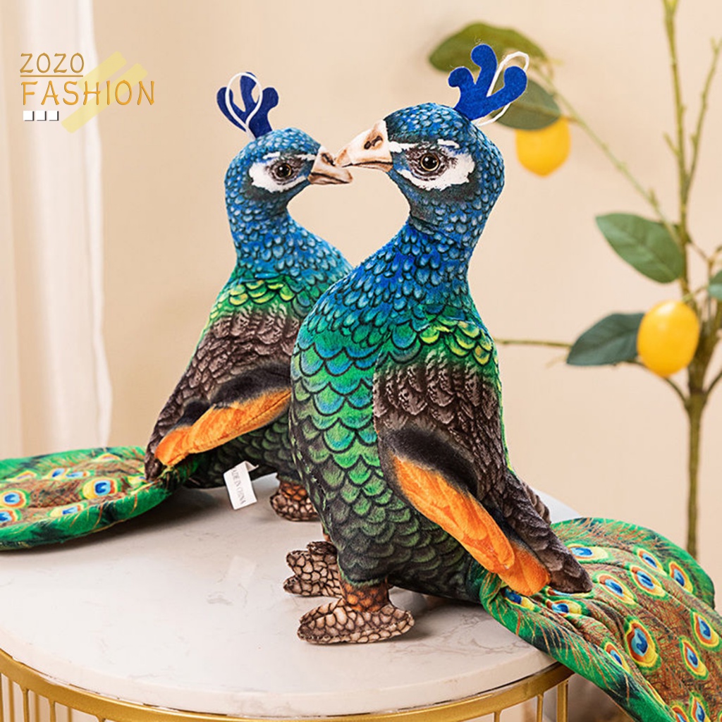 Chim Công Nhồi Bông Đồ Chơi Đàn Hồi Tốt Dành Cho Bé