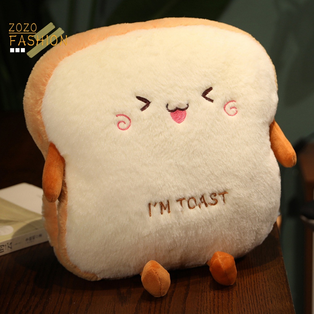 Gối Nhồi Bông Hình Bánh Mì Thân Thiện Với Môi Trường Dùng Trang Trí Phòng Trẻ Em