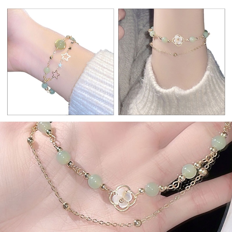 Vòng Tay Hai Lớp Đính Hạt Và Ngôi Sao Thời Trang Dự Tiệc