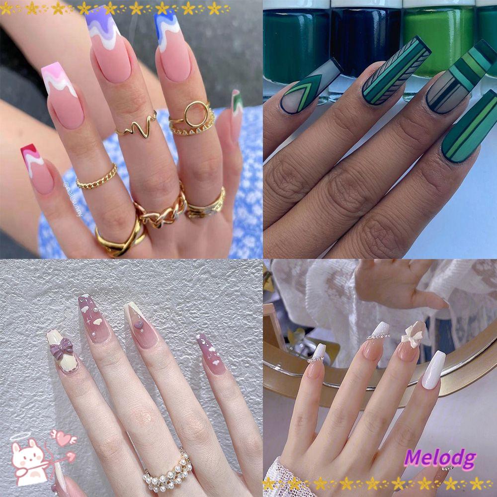 Hộp 24 Móng Tay Giả Che Phủ Toàn Diện Chuyên Dụng Cho Múa Ba Lê