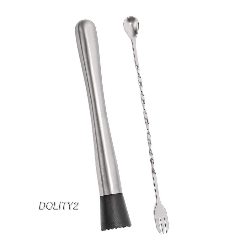 [Dolity2] 2 Muỗng Khuấy Cocktail Dài Cho Cocktail Trái Cây