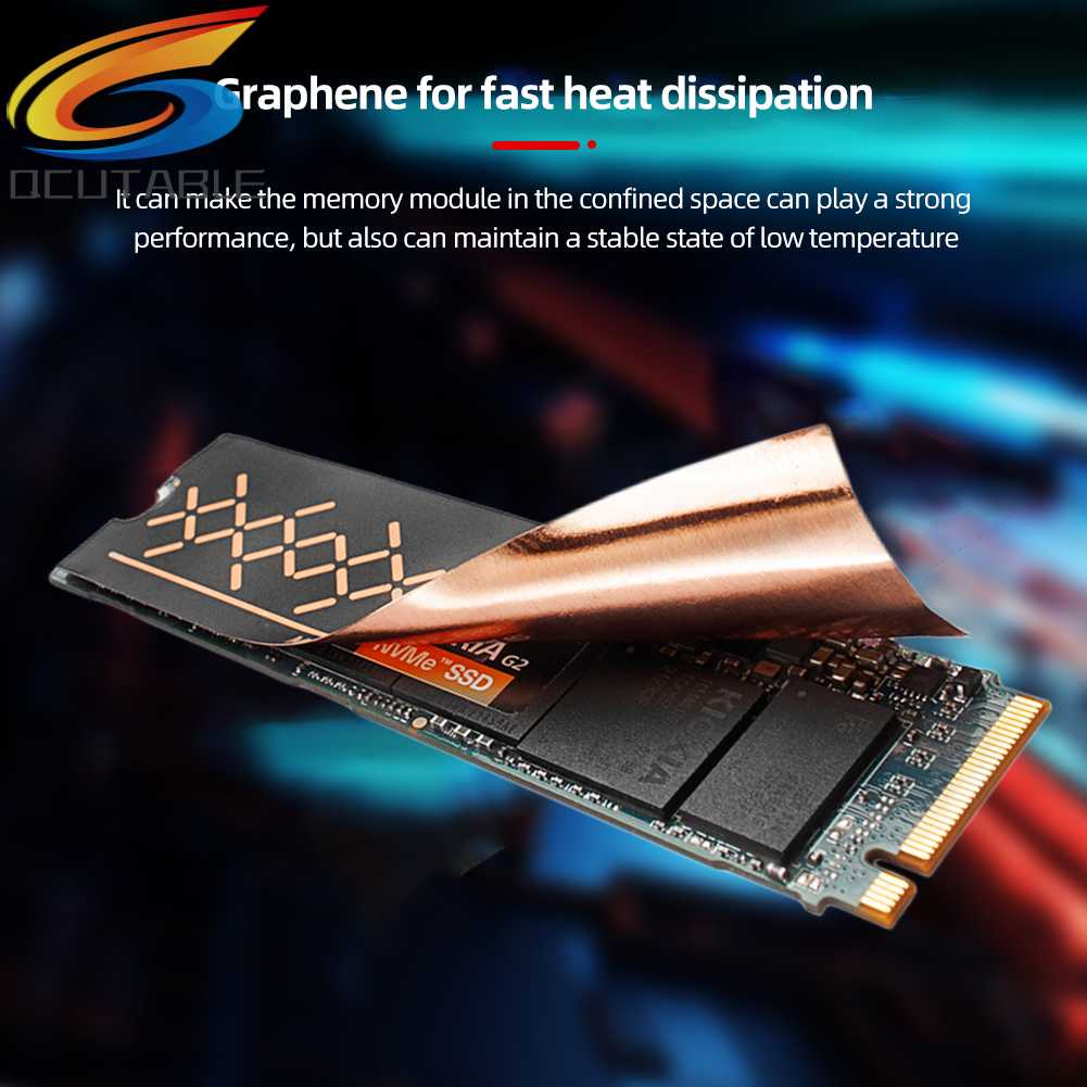 Set 2 Miếng Đệm Làm Mát 0.2mm Chuyên Dụng Dành Cho Bộ Phận Tản Nhiệt Bộ Chuyển Đổi SSD 2 Nvme 2 Nvme Chất Lượng Cao