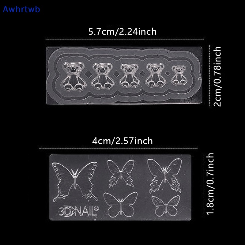 Khuôn Silicone Tạo Hình Trang Trí Móng Tay 3D Mới