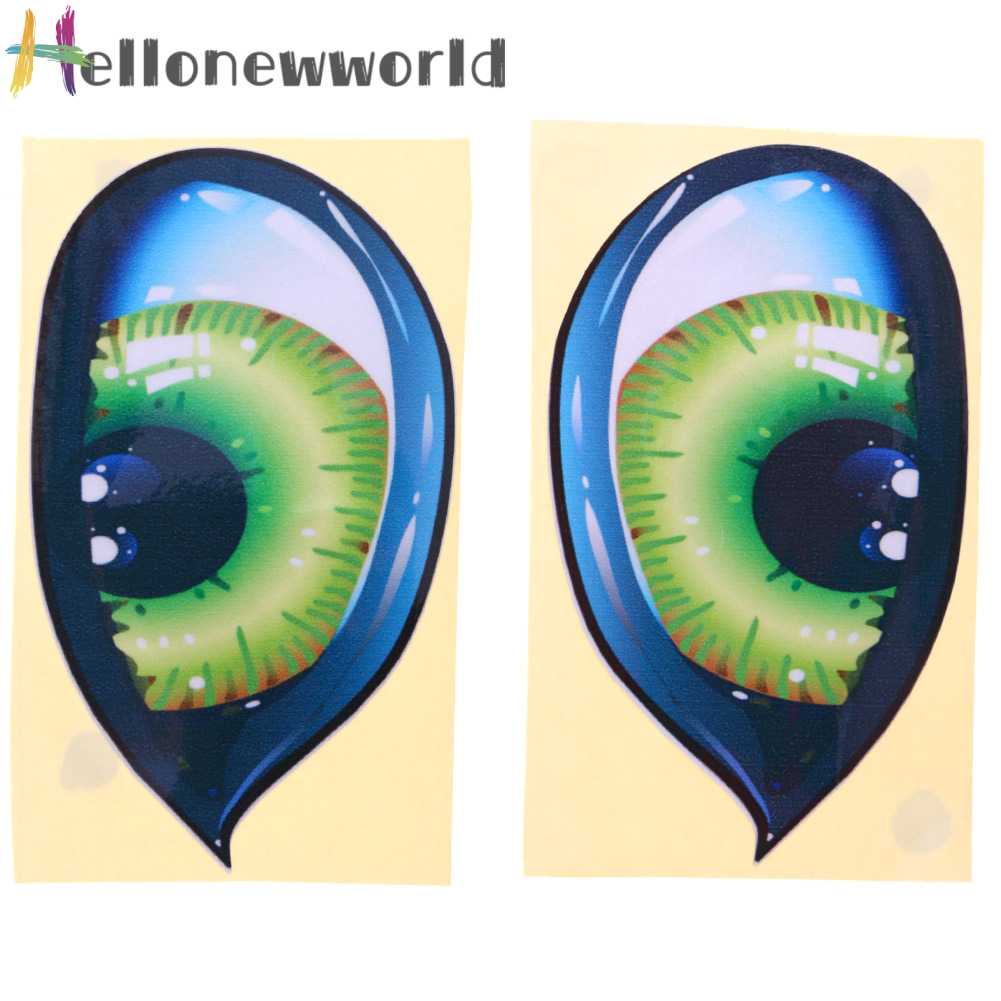 Bộ 2 Miếng Dán Hình Đôi Mắt 3D Trang Trí Cửa Sổ Xe Hơi