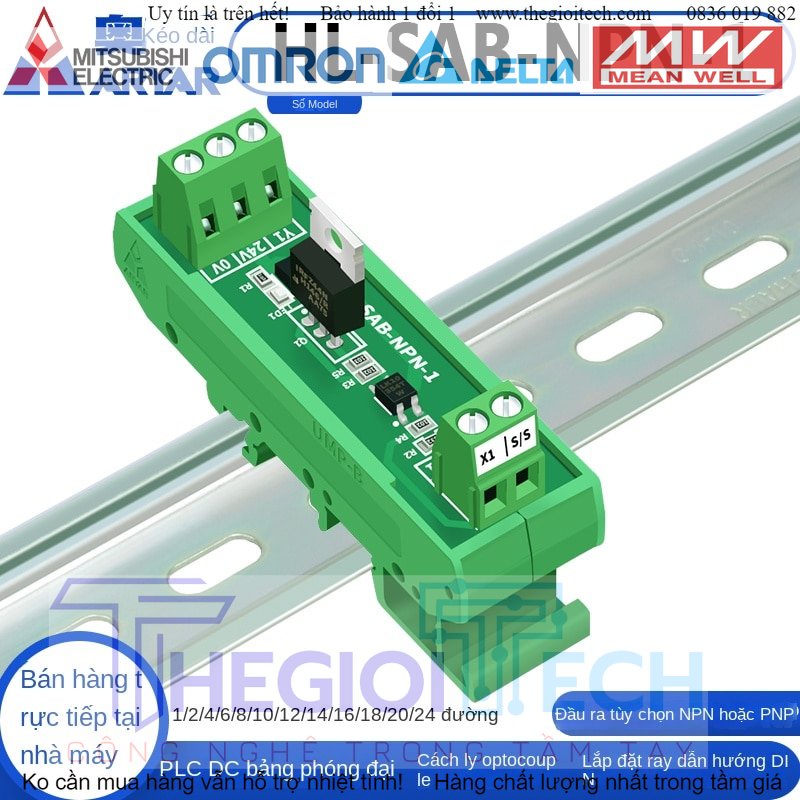 Iocard SCM PLC Bảng Khuếch Đại Tín Hiệu NPN Sang PNP Đầu Vào Chuyển Đổi Đầu Ra Bóng Bán Dẫn Cách Ly Bộ Ghép Quang - PNP - 8 Đường