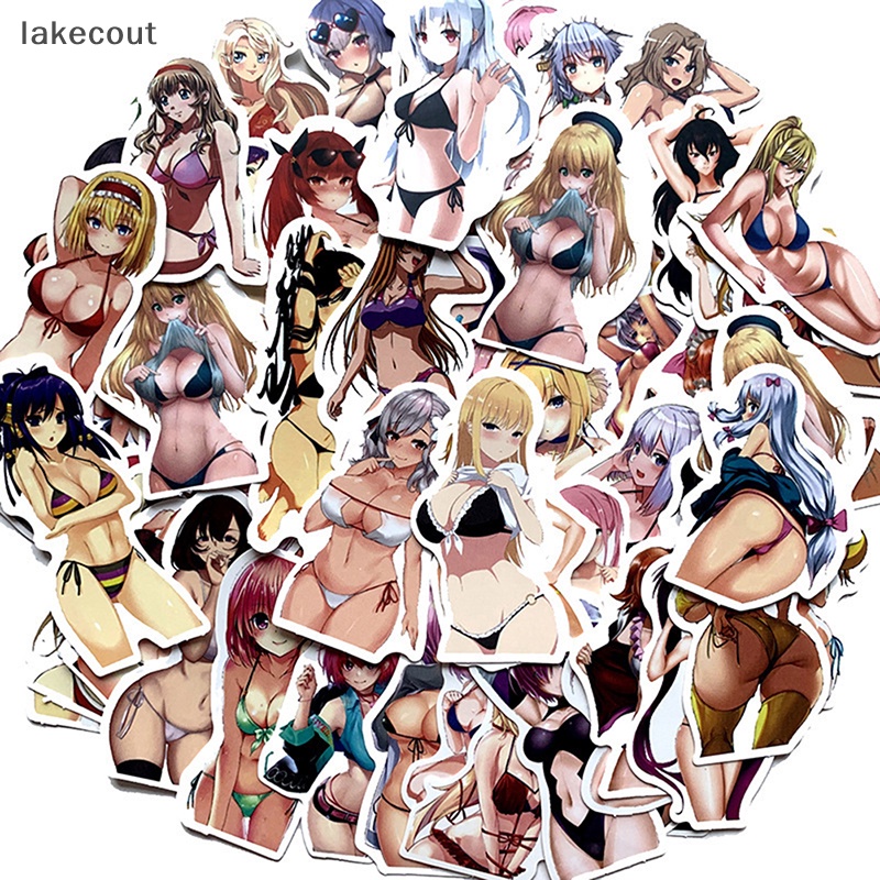 Lt 100 Miếng Dán Truyện Tranh Graffiti Hỗn Hợp Gợi Cảm Hentai Waifu DIY hye