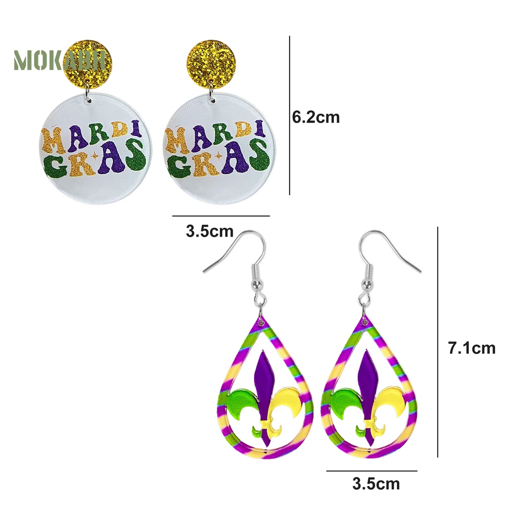 1 Đôi Bông Tai Hình Giọt Nước Đính Kim Tuyến Nhiều Màu Thời Trang