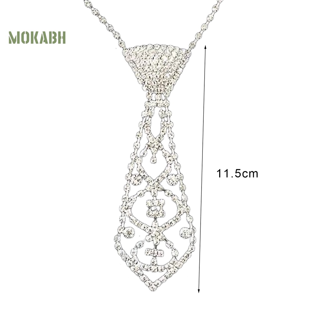 Vòng cổ Mặt Hình Cà Vạt Đính Đá Thời Trang Cho Nam Và Nữ