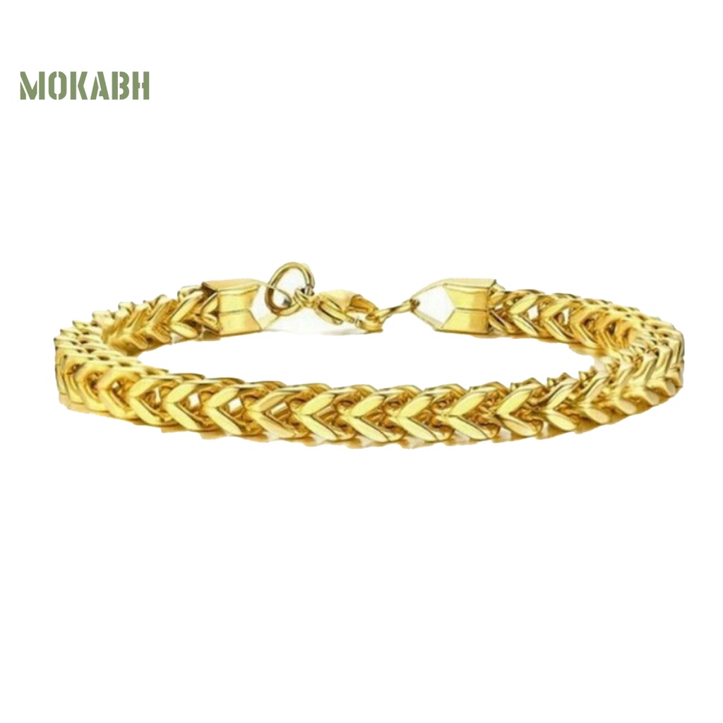 Vòng Đeo Tay Bằng Thép Titan Họa Tiết Xương Rắn Phong Cách Punk Âu Mỹ Thời Trang Cho Nam