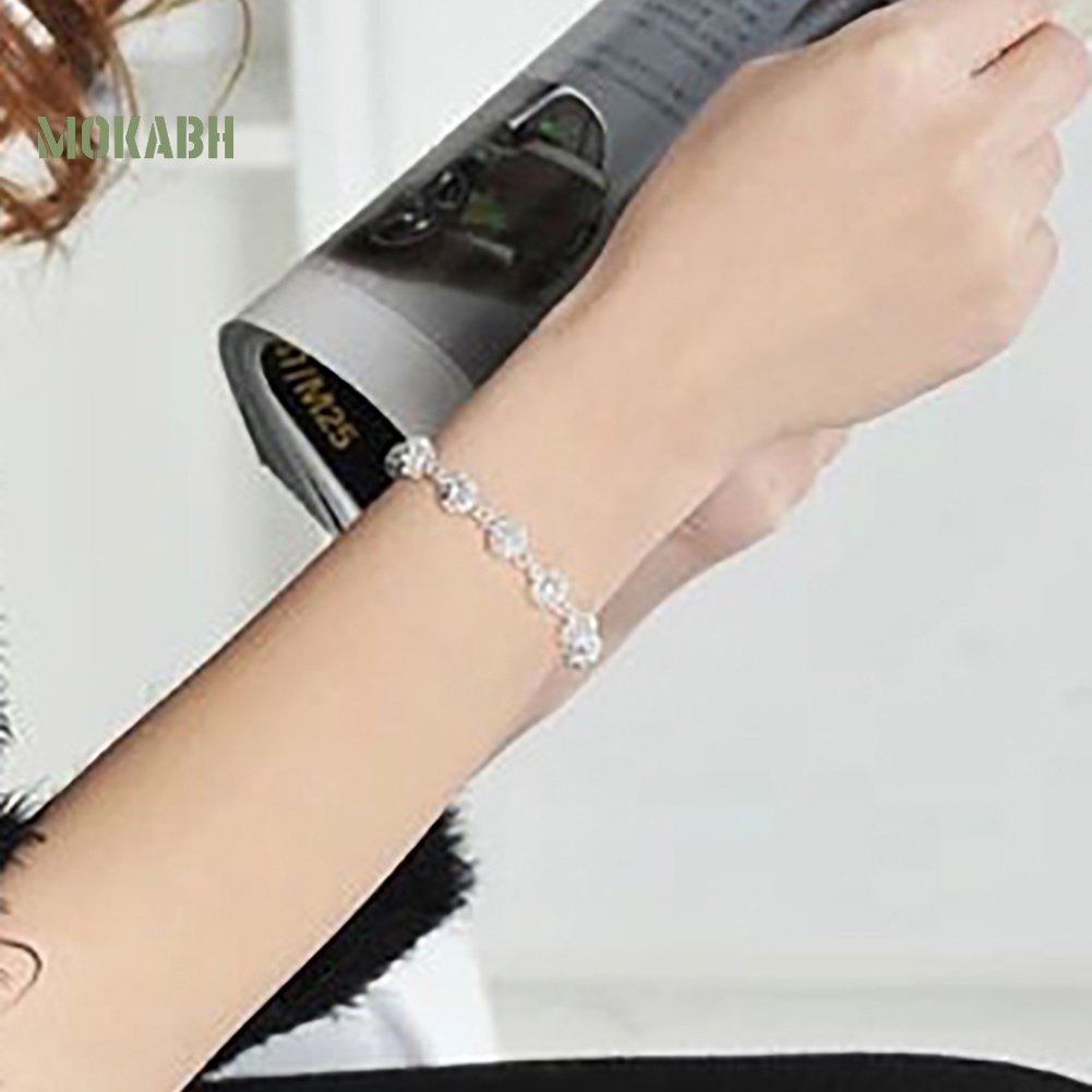 Vòng Tay Mặt Bóng Rỗng Màu Trơn Thời Trang Cho Nữ