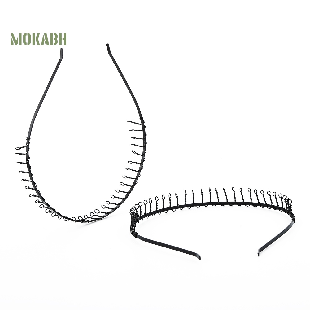 Bộ 2 Băng Đô Cài Tóc 83 Răng Kim Loại Kiểu Thể Thao Cá Tính Cho Nam Và Nữ