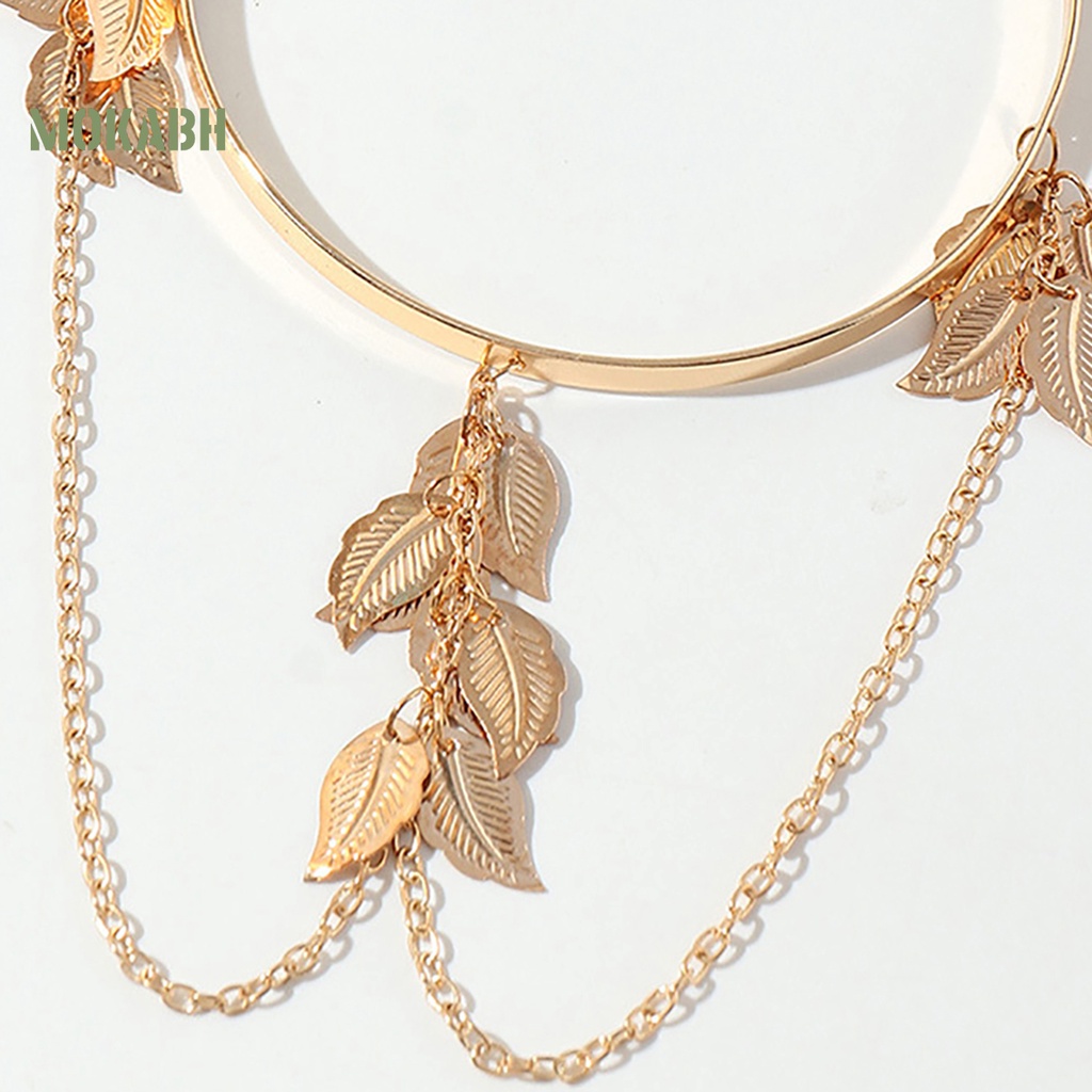 Vòng Đeo Cánh Tay Mở Điều Chỉnh Được Hình Lá Thời Trang Bohemian