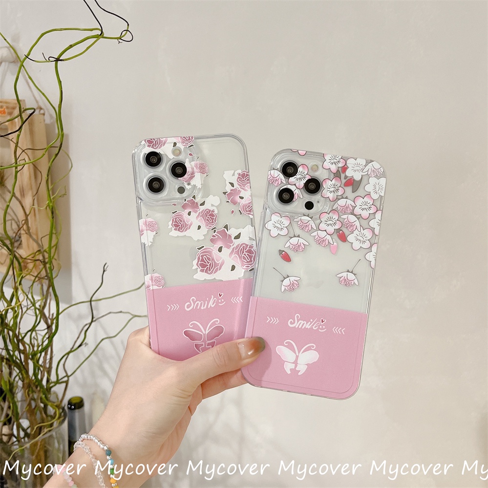 Ốp ĐiệN ThoạI HọA TiếT Hoa BướM Cho iPhone 11 12 13 14 Pro Max X Xr Xs 8 7 6 Plus SE 2020