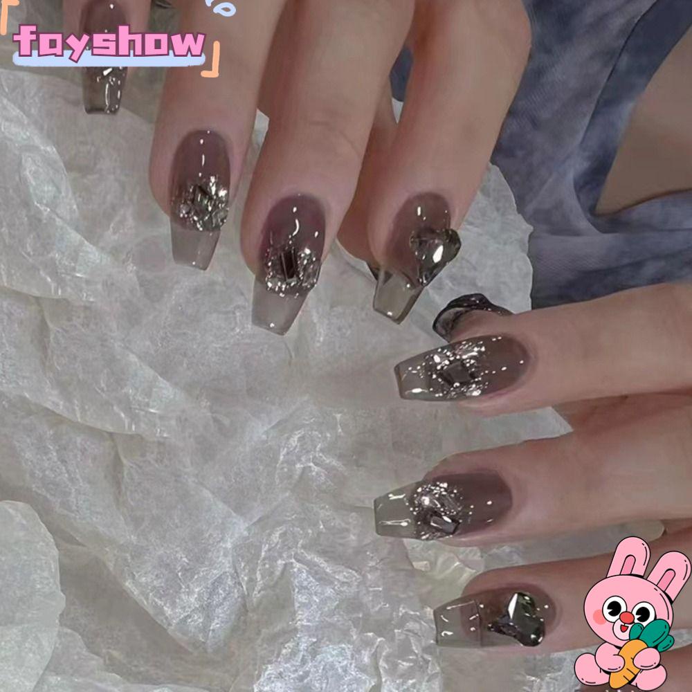 Móng Tay Giả Hình Trái Tim / Mặt Trăng Độc Đáo DIY