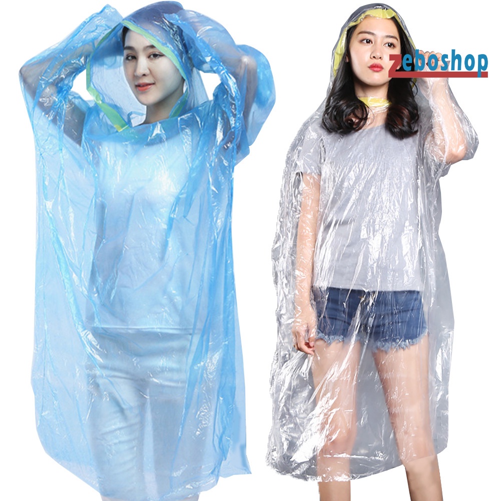 Set 5 Áo Mưa Có Mũ Trùm Dùng Một Lần Chống Nước Thích Hợp Cho Các Hoạt Động Ngoài Trời
