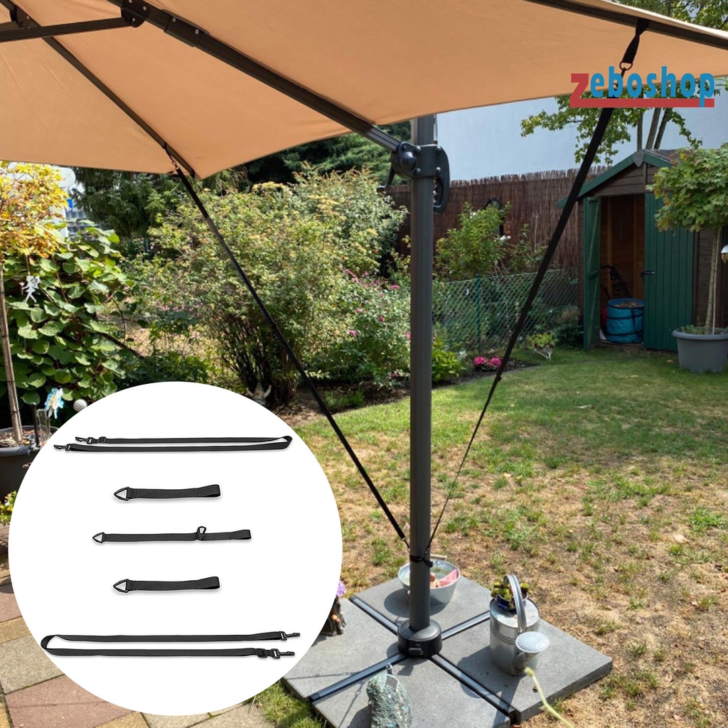 1 Bộ Dây Đai Cố Định Parasol Cố Định Gọn Nhẹ Chịu Được Mài Mòn Thông Dụng Dễ Lắp Đặt