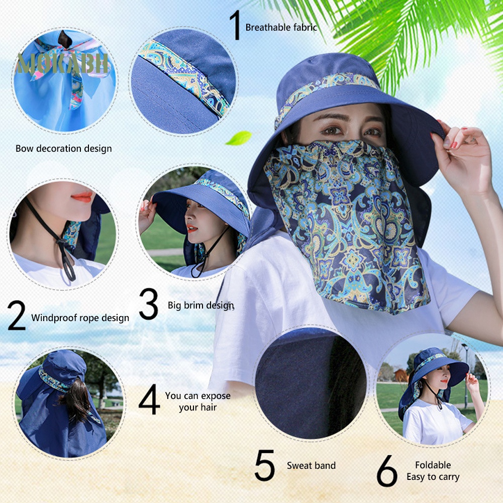 Nón Rộng Vành Chống Tia UV Họa Tiết Hoa Thời Trang Mùa Hè Cho Nữ