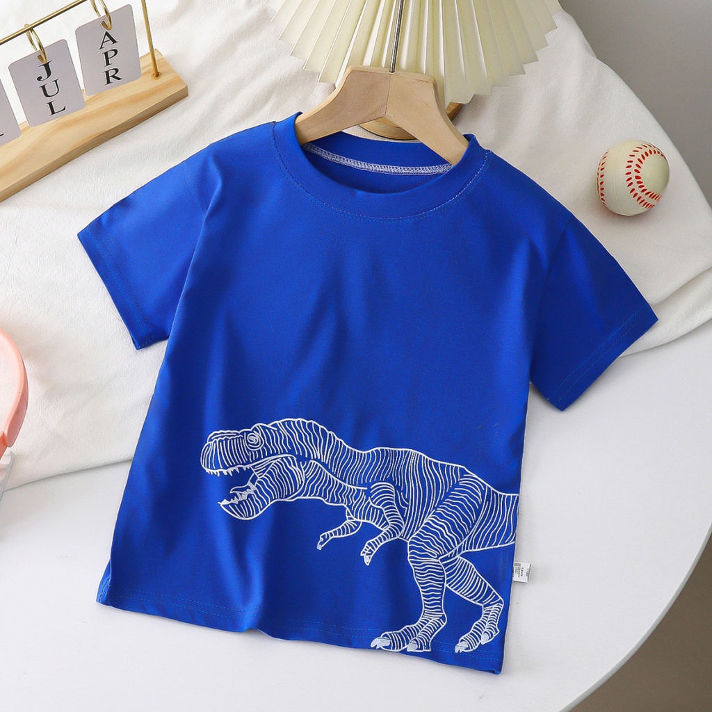 Áo Thun Cotton Ngắn Tay Cổ Tròn Thời Trang Mùa Hè Cho Bé