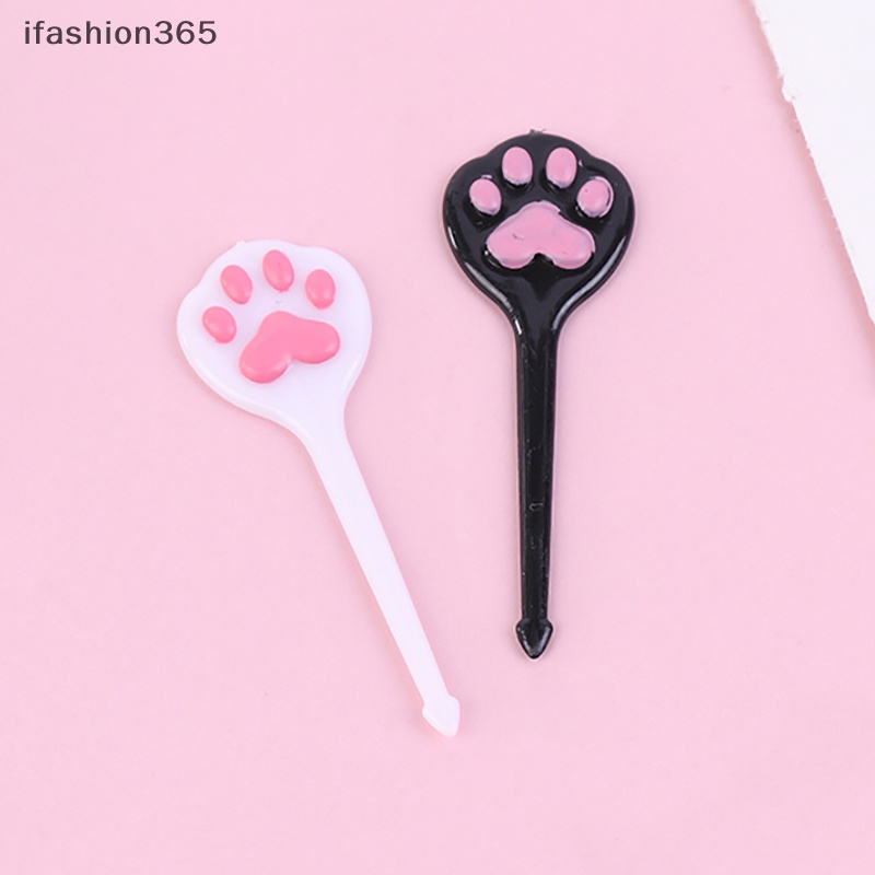 Set 8 Nĩa Ăn Trái Cây Hình Chân Mèo Đáng Yêu Thời Trang ifashion365