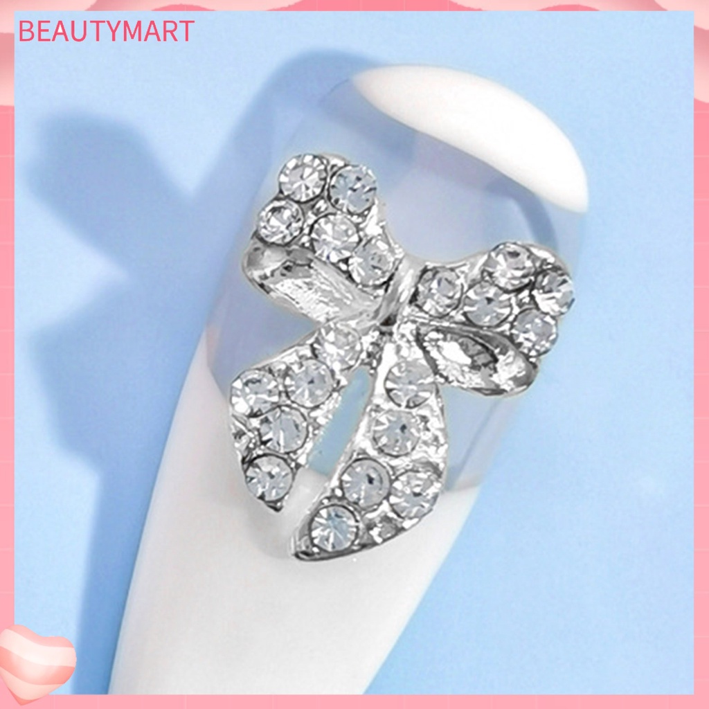 Bộ 10 Phụ Kiện Trang Trí Móng Tay Hình Nơ Bằng Hợp Kim Chống Rỉ Sét Màu Sắc Tươi Sáng