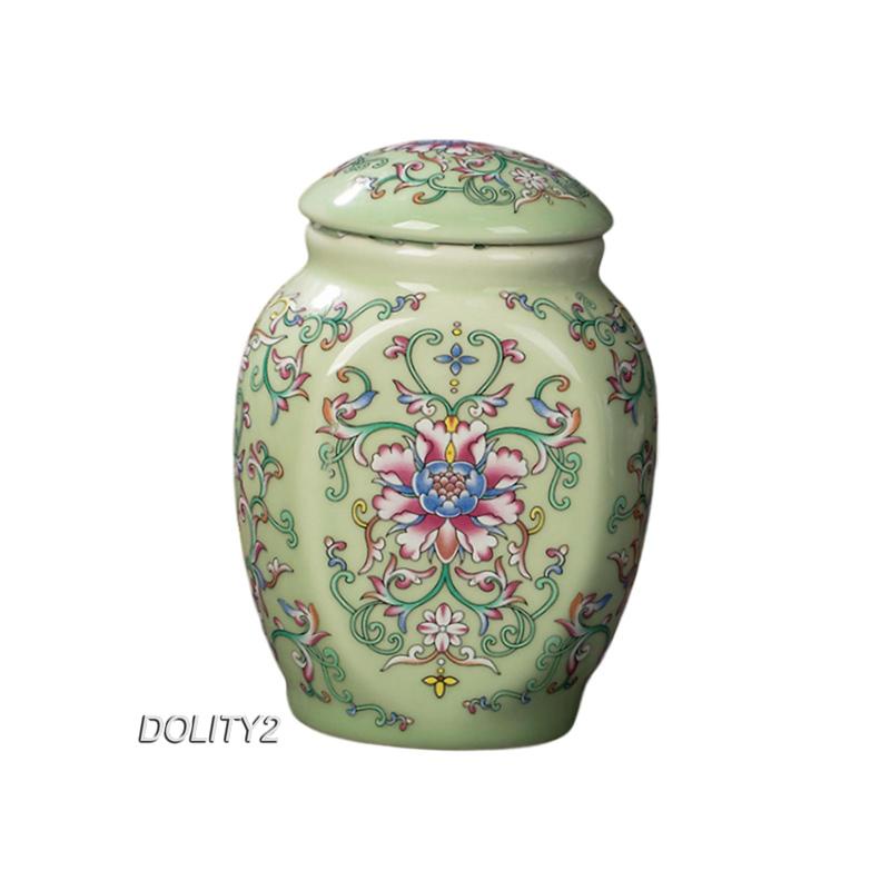 [Dolity2] Lọ Gốm Đựng Trà / Gừng Có Nắp Đậy Sắp Xếp Gọn Gàng Cho Phòng Kh