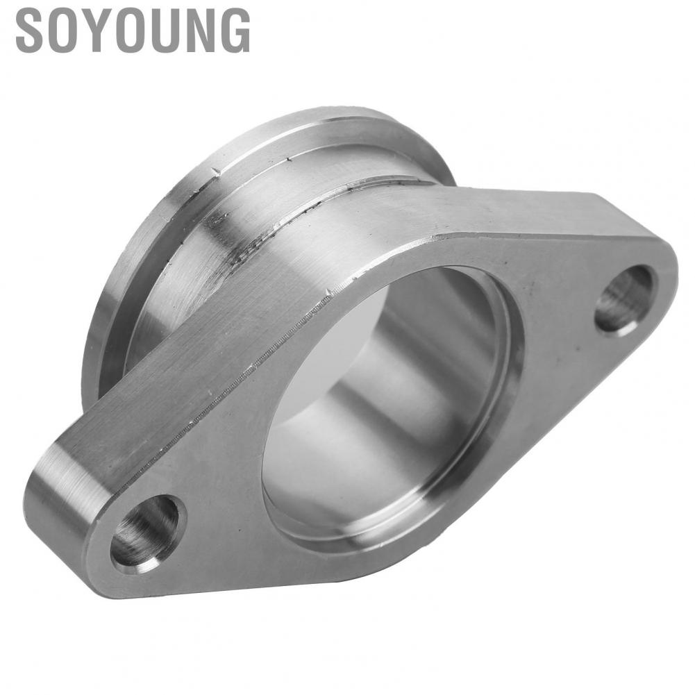 Soyoung Car V Band Flange  2 Bolts Turbo Adapter Stainless Steel Lightweight for Most 38mm Wastegate