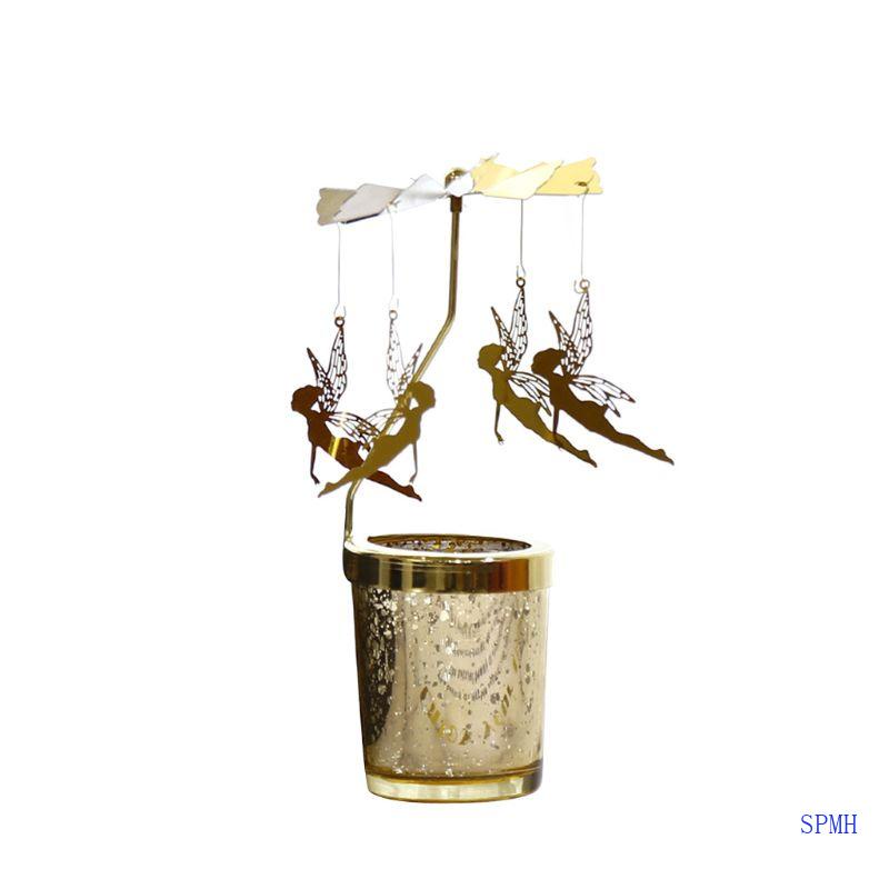 Giá Đỡ Nến Bằng Kim Loại Có Thể Xoay Tiện Dụng