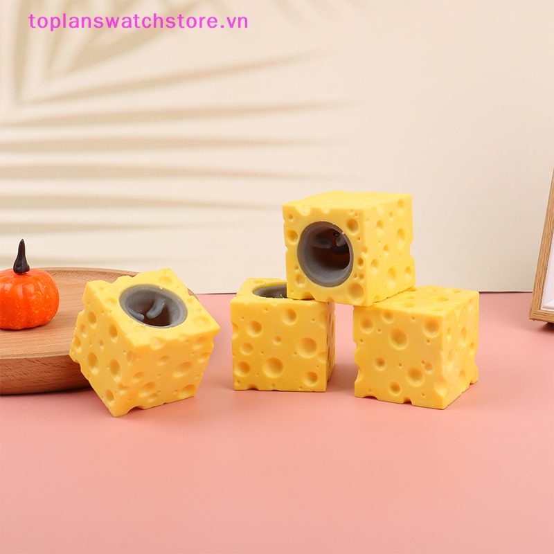 Đồ Chơi Nắn Bóp Giúp Giải Tỏa Căng Thẳng Hình Chú Chuột Và Phô Mai Đáng Yêu