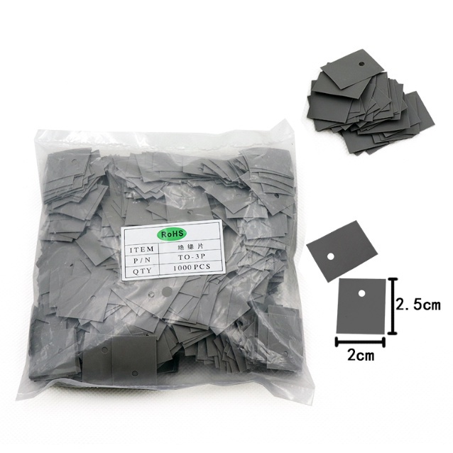 10 Tấm cách nhiệt/cách điện 20x25mm, 22x28mm, 13x18mm silicon cho điện trở: TO-220