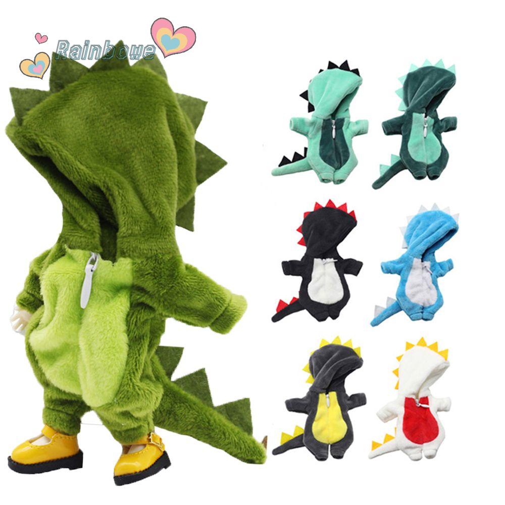 Bộ Quần Áo Bằng Vải Lông Họa Tiết Hoạt Hình Màu Cầu Vồng Dành Cho Búp Bê