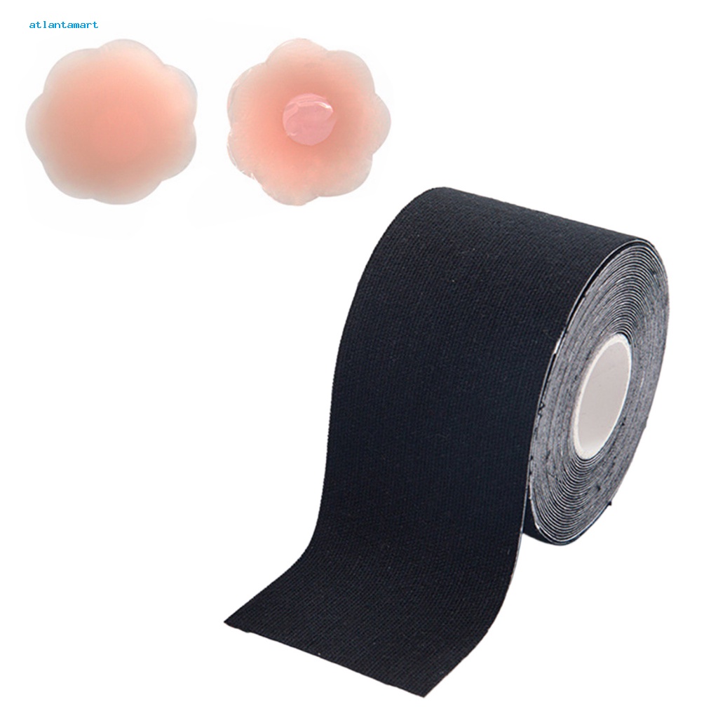 Túi Đựng Đồ Dùng Cao Cấp Tiện Dụng| 1 Cuộn Băng Keo Dán Ngực Bằng Silicone Thoáng Khí Chống Mồ Hôi Kèm 2 Miếng Dán Nâng Ngực Không Cắt Hở Lưng