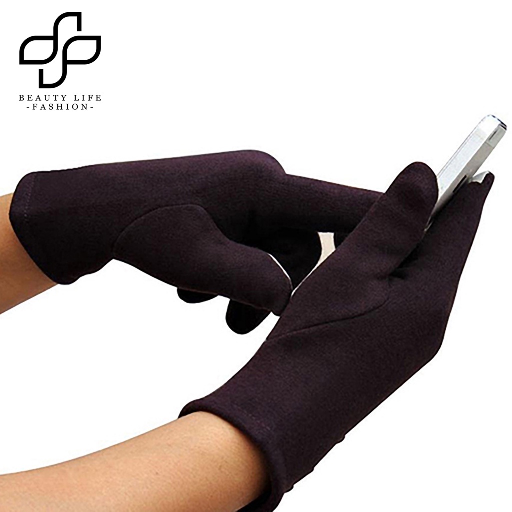 Găng Tay Mềm Mại Chống Gió Giữ Ấm Mùa Đông Có Nút Chạm Màn Hình Cảm Ứ