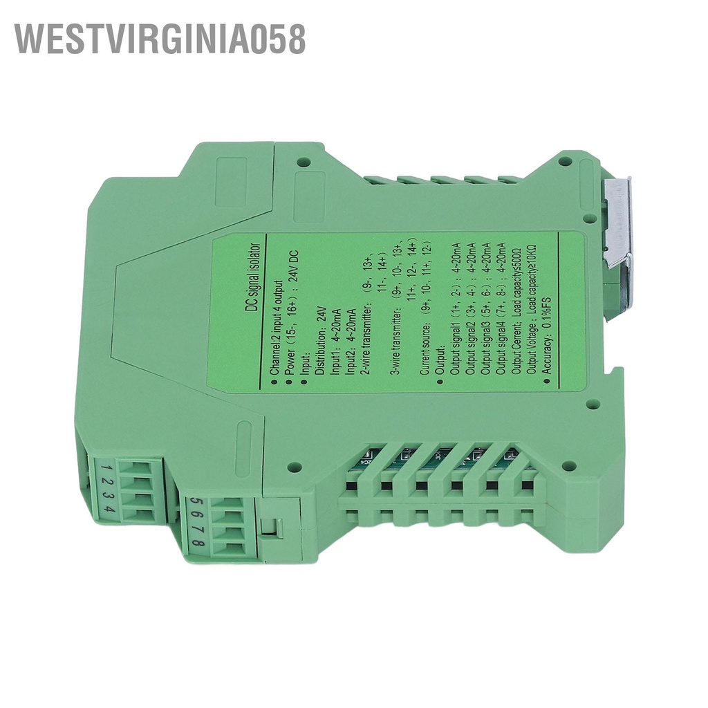 Westvirginia058 Bộ cách ly tín hiệu 24V DC phát điều hòa dòng điện trực tiếp 2 trong 4 ra Phát hiện PLC