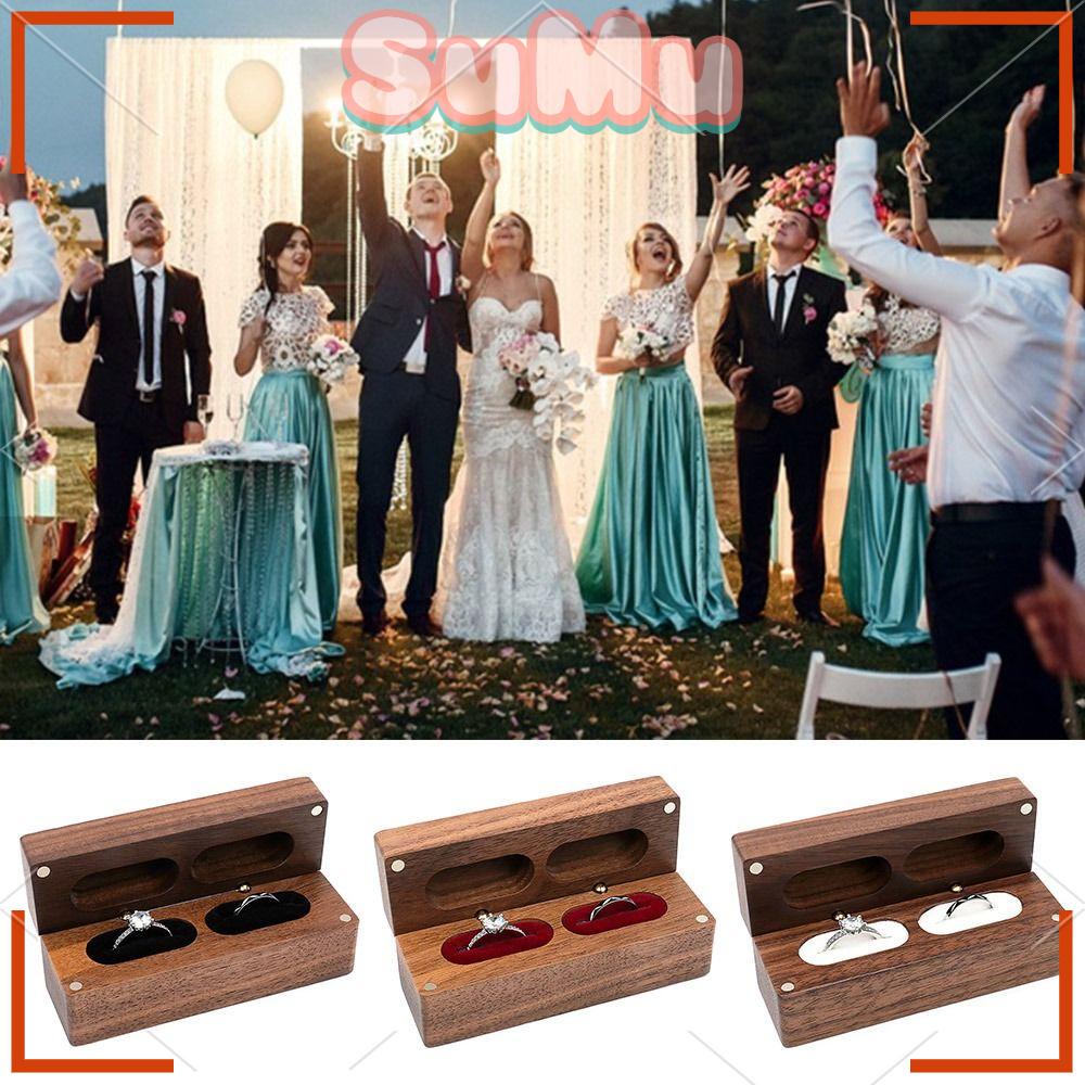 Hộp Đựng Nhẫn Bằng Gỗ Óc Chó Siêu Bền|Hộp Đựng Nhẫn Cưới Thiết Kế Sang Trọng Cao Cấp