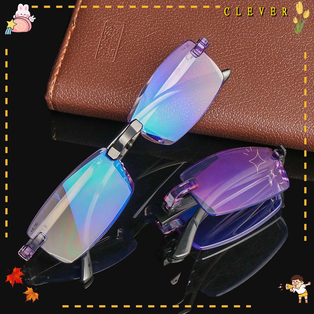 Kính Đọc Sách Gọng Nhựa Siêu Nhẹ + 100 ~ + 400 Diopter Có Thể Gấp Gọn Tiện Dụng Cho Nam Và Nữ