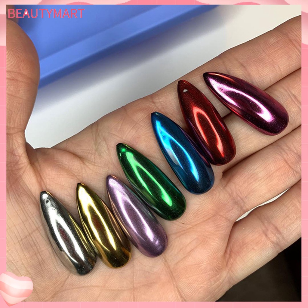 Bột Nhũ Ánh Kim Màu Sắc Lâu Trôi Dùng Trang Trí Móng Nghệ Thuật