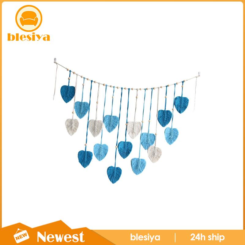 [Blesiya] Macrame Đan Lá Treo Tường Trang Trí Nhà Cửa Hiện Đại