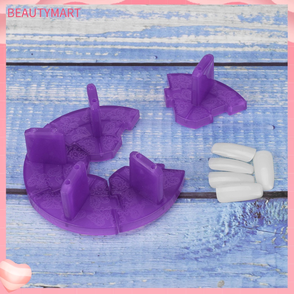 1 Bộ Giá Đỡ Trưng Bày Móng Tay Giả Bằng Nhựa Có Thể Tháo Rời Và Tái Sử Dụng