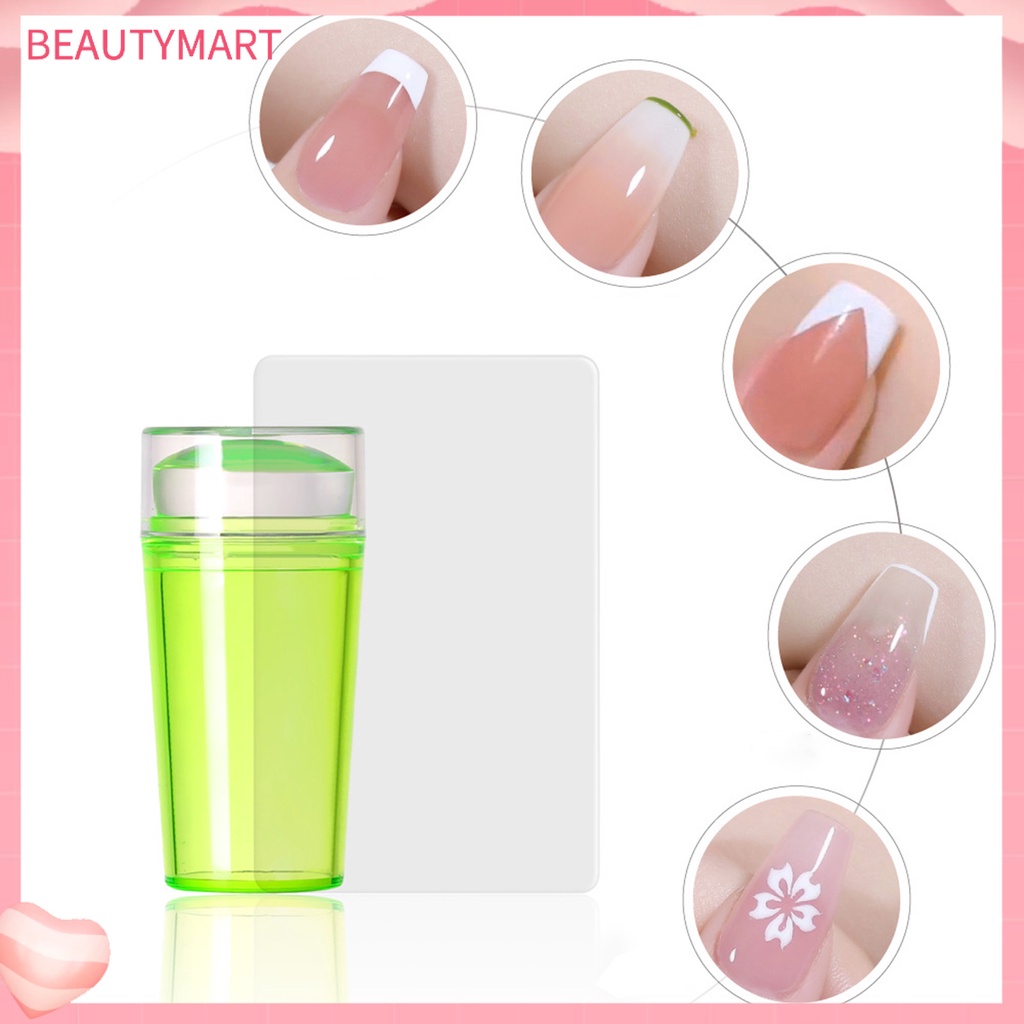 1 Bộ Dụng Cụ In Hình Móng Tay Bằng Silicone Màu Huỳnh Quang Độ Bền Cao Dễ Tháo Rời DIY