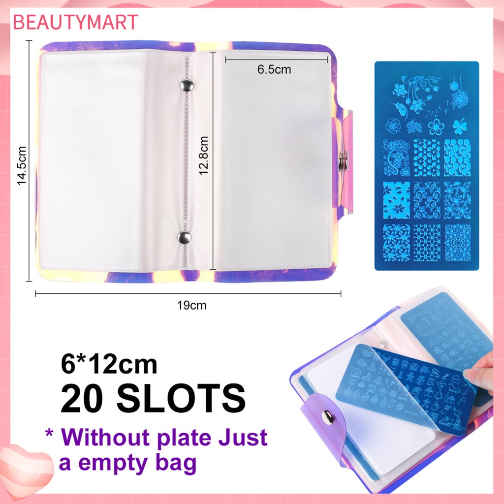 Túi Rỗng Hình Vuông Đựng Khuôn Trang Trí Móng Tay Chống Trầy Xước Trọng Lượng Nhẹ Dành Cho Nữ