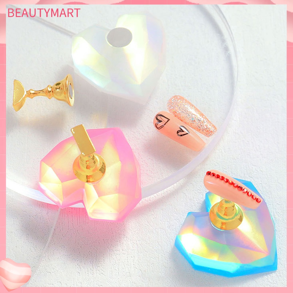 Giá Đỡ Trưng Bày Móng Tay Giả Hình Trái Tim Có Giác Hút Mạnh Dành Cho Nữ